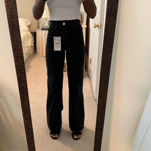 Zara Hi Rise Wide Leg Full Length Jeans 6045/226